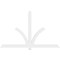 Ekena Millwork Redmond Architectural Grade PVC Gable Bracket, 84"W x 52 1/2"H x 2"D x 4"F, 15/12 Pitch GBP084X53X0204RED00 - alternate 2